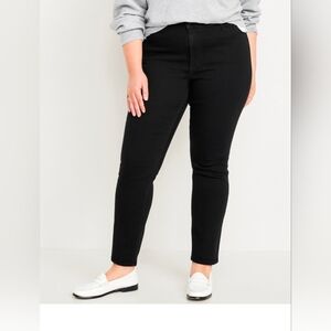 Old Navy NEW High-Waisted Wow Straight Leg Black Jeans Size 18 Plus Size Stretch